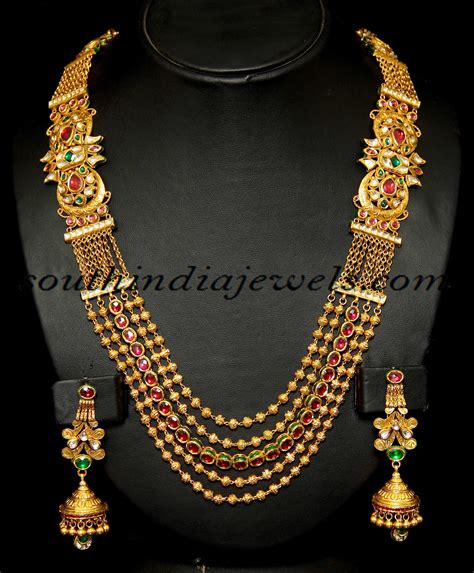 Indian Antique Jewellery : Royal Gold Haram set ~ South India Jewels