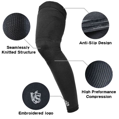 Recovery Leg Sleeves - Compression Full Leg Sleeves (Pair) - Vital Salveo