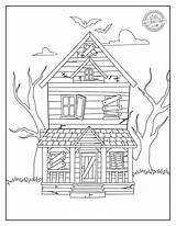 Spooky Cute Haunted House Coloring Pages  Kids Activities Blog sketch template