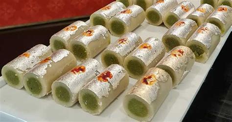 Kaju Pista Roll Recipe by Raghvendra Singh - NDTV Food