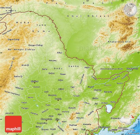 Physical Map of Heilongjiang