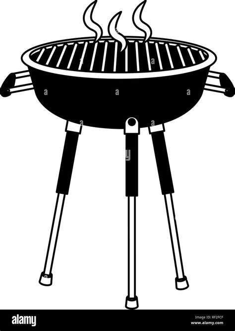 Bbq grill isolated in black and white Stock Vector Image & Art - Alamy