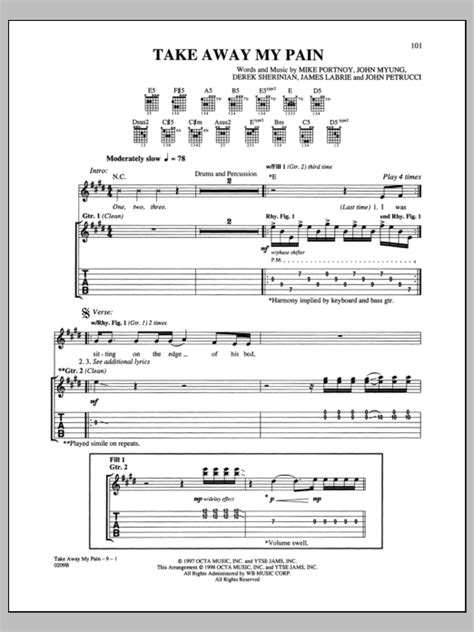 Take Away My Pain by Dream Theater - Guitar Tab - Guitar Instructor