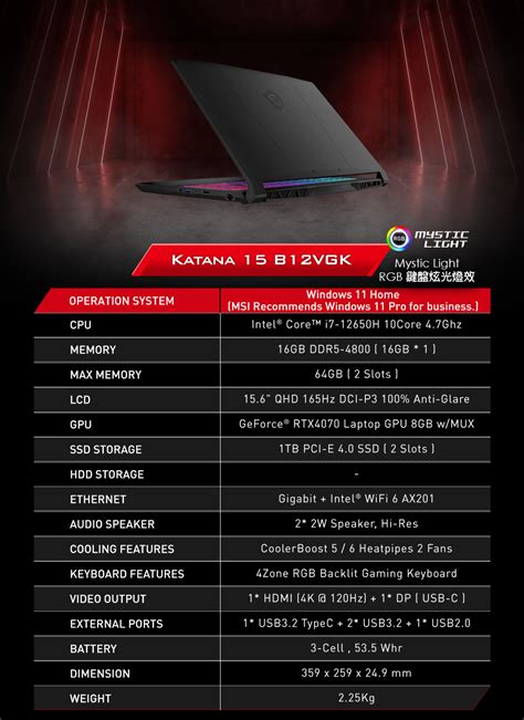 Katana 15 B12VGK | MSI HK Authorized Store