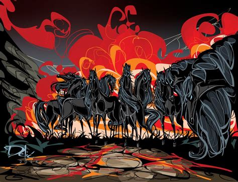 The Black Riders Horses Artwork