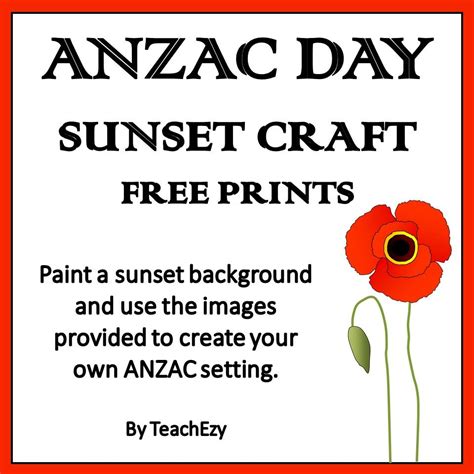 Download Anzac Day Craft PDF ANZAC Day Sunset Craft Freebie FREE craft ...