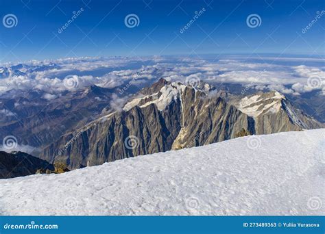 Montblanc Summit route stock image. Image of french - 273489363