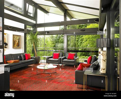 Self Build Huf Haus living room interior Stock Photo - Alamy