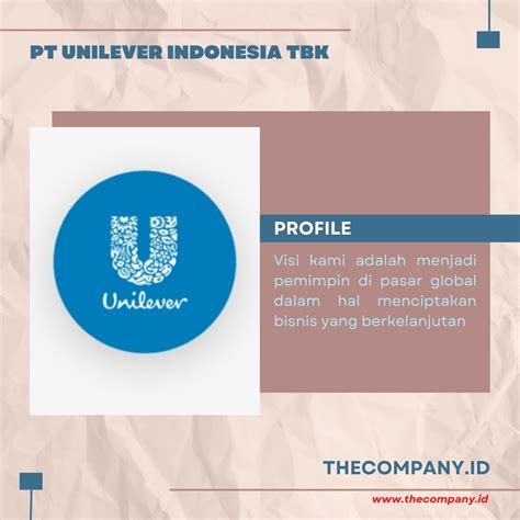 Profile Perusahaan PT Unilever Indonesia Tbk - The Company