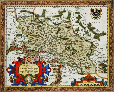 Map of Silesia from the end of the 16th century according to A ...