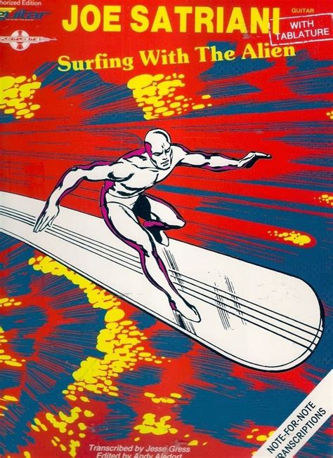 Joe Satriani SURFING WITH THE ALIEN (1987). This matching folio showcases Satriani's chilling ...