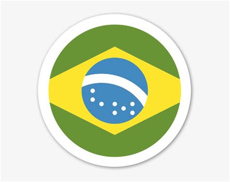 Brazil Flag Sticker - Brazil Flag Emoji Transparent PNG - 600x600 - Free Download on NicePNG