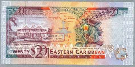 20 Dollars Eastern Caribbean (antigua) Unc Banknote, N/d (1993), Pick ...