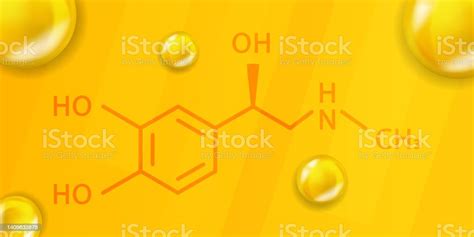 Adrenaline Chemical Formula Adrenaline 3d Realistic Chemical Molecular Structure Stock ...