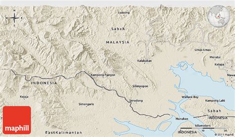 Shaded Relief 3D Map of Nunukan