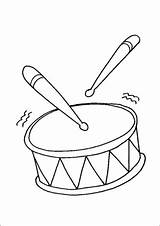 Drum And Sticks Coloring Page sketch template