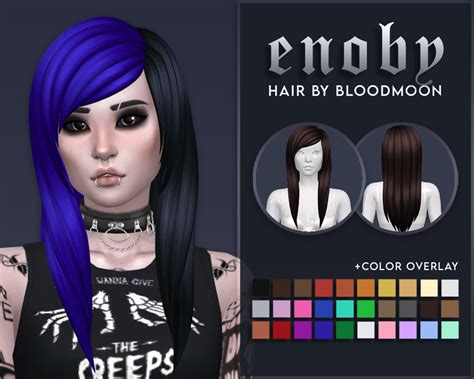 bloodmoon | Enoby Hair I guess this is my 1000 follower... in 2021 | Sims, The sims 4 skin, Sims 4