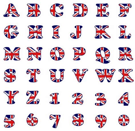 British Flag Font - ClipArt Best