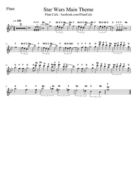 Flute Cafe: Star Wars Medley (Flute Sheet Music)