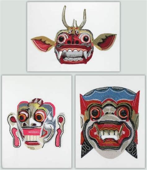 BFC1090 Three Balinese Dance Masks