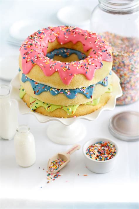 Triple Stack Donut Cake - Sprinkle Bakes