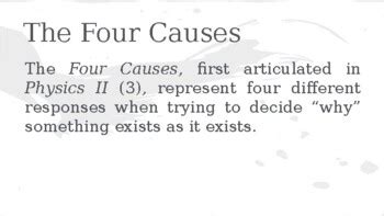 Aristotle's Four Causes by History Skills Online | TPT