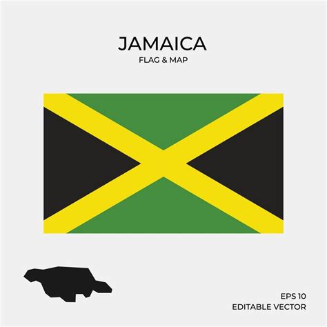 Jamaica map and flag 2046089 Vector Art at Vecteezy