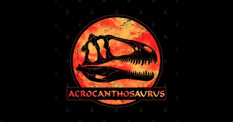 Acrocanthosaurus fossil skull - Acrocanthosaurus Fossil Skull - Sticker ...