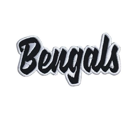 Bengals - Black/White - Team Mascot - Words/Names - Iron on Applique/Embroidered Patch - Walmart.com