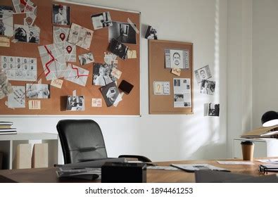 Detective Office Interior Big Wooden Desk Stock Photo 1894461259 | Shutterstock