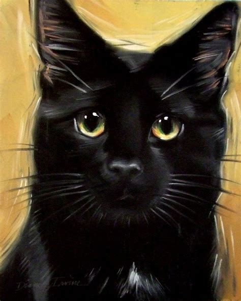 Black cat Horatio original oil painting by Diane Irvine Armitage. # ...