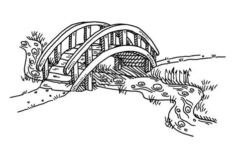 Drawing Of Bridge Over Water Illustrations, Royalty-Free Vector Graphics & Clip Art - iStock