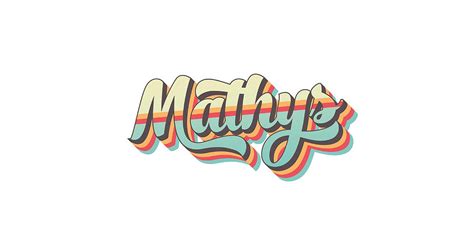 Mathys name cool 70s retro font surf style Painting by Reynolds ...