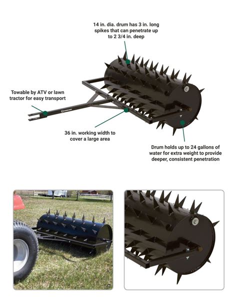 Strongway Drum Spike Lawn Aerator | Lawn Roller | Landscaping – Diamond ...