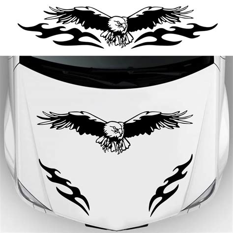 Buy FochutechAmerican Bald Eagle Car Decals Stickers Flame Strip Car ...