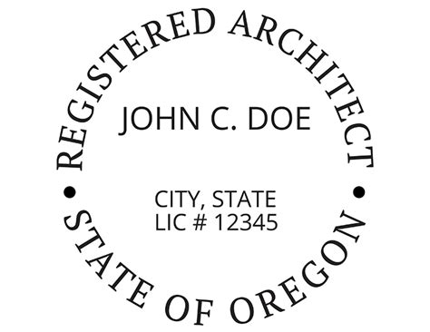 Oregon Architect Rubber Stamp | Rubber Stamp Warehouse