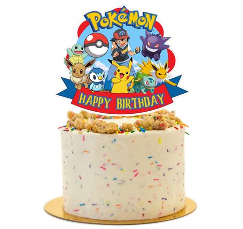 Pokemon Birthday Cake Topper, Handmade - Crafty Toppers