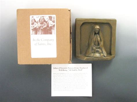 Handmade Julian of Norwich Statue: Patron of Cats / "All Shall Be Well – In the Company of Saints