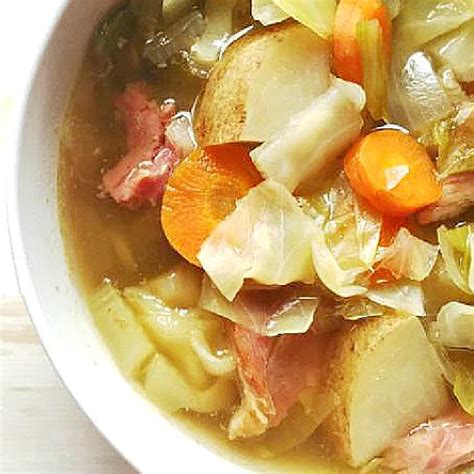 This ham and cabbage soup recipe is a family favorite. It's the perfect ...