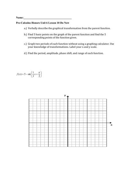 Lesson 10 Graphical Transformations of sec and csc