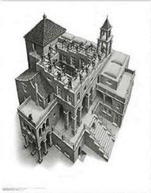 M.C. Escher - "Ascending and Descending" (11x14) -BAW00023 – GLOBAL PRINTS