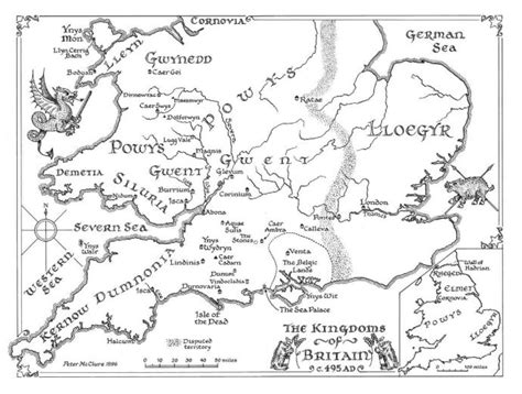 The Maps from Bernard Cornwell's Warlord Chronicles Trilogy | Map, Map of britain, Vintage maps