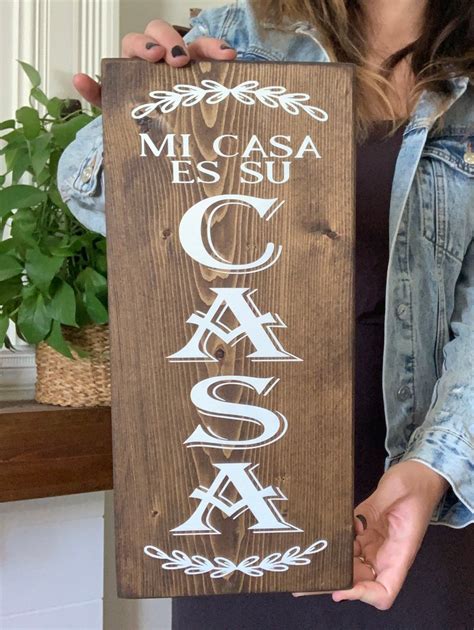 Mi Casa Es Su Casa Wood Sign Spanish Decor Mexican Wall | Etsy