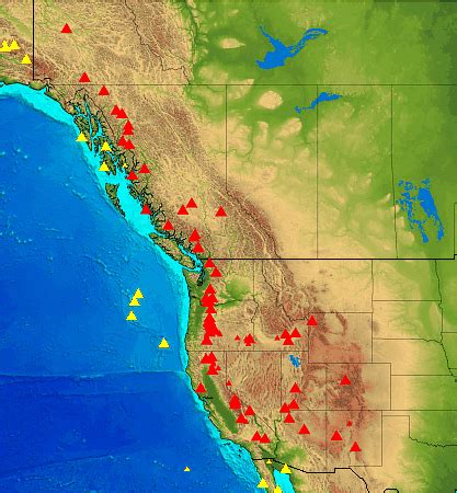 Volcanoes In Canada Map