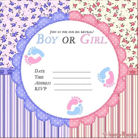 Gender Reveal Invitation Templates - Invitation World