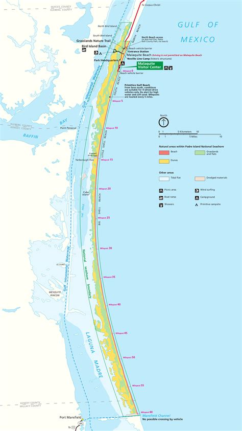 Padre Island National Seashore Map – The World Map