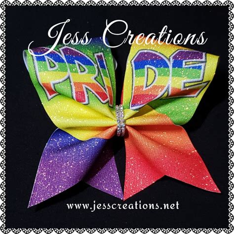 Pride Rainbow Cheer Bow – Jess Creations LLC