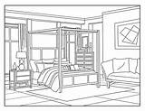 Bedroom Around The House Coloring Pages For Adults 1  Etsy sketch template