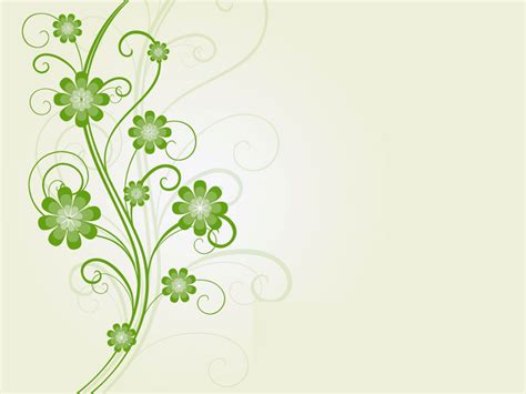 Floral Green flowers PPT Backgrounds, Floral Green flowers ppt photos ...