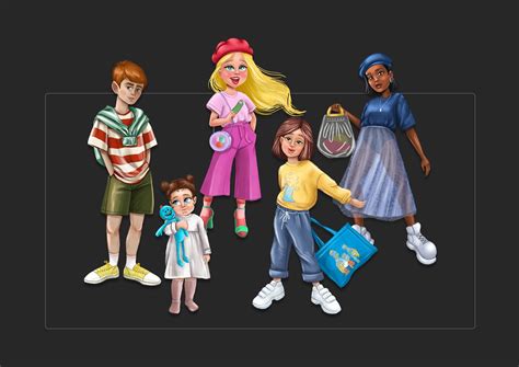 ArtStation - Five cartoon characters